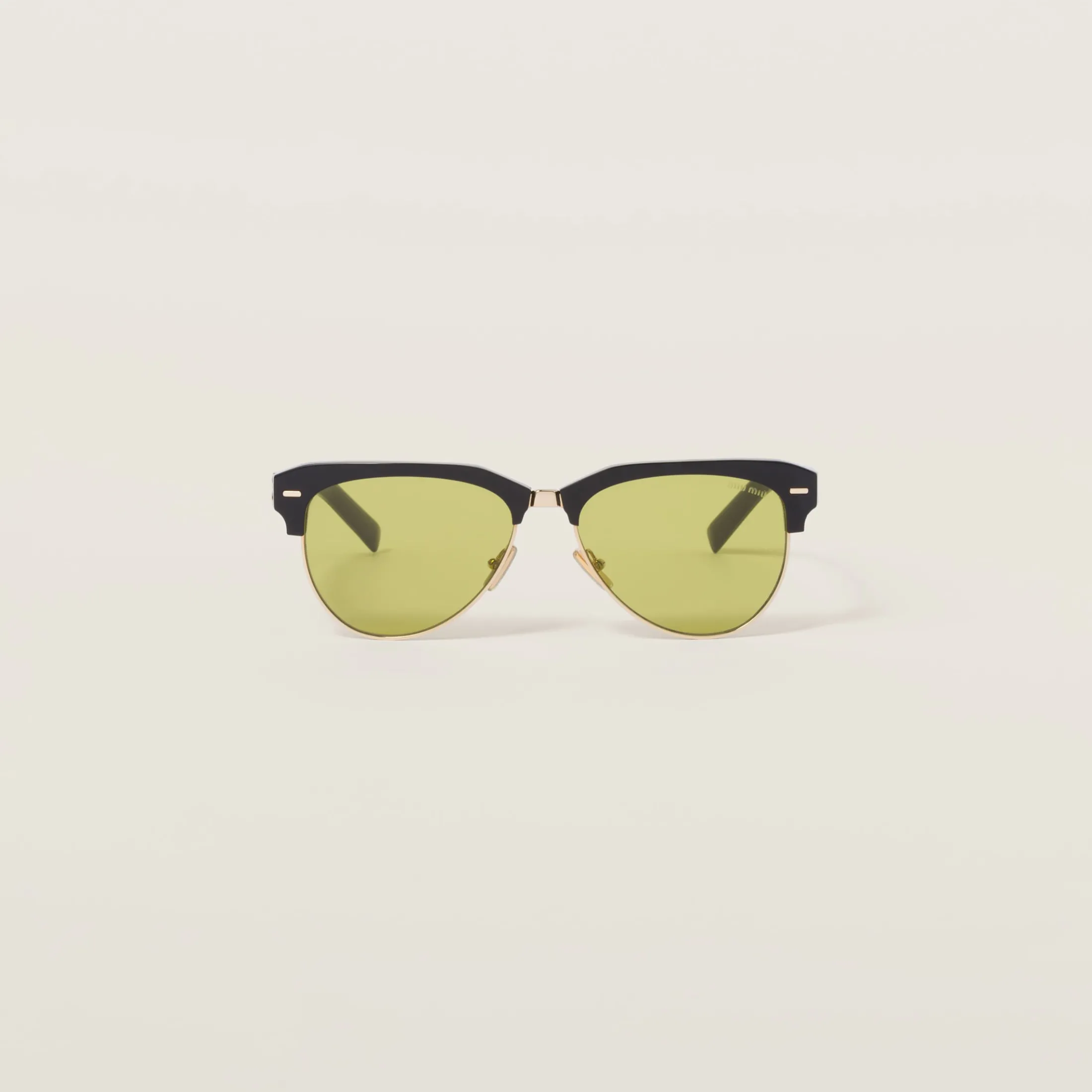 Acid Yellow Lenses Miu Miu Runway Sunglasses | Miu Miu