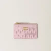 Alabaster Pink Matelassé Nappa Leather Envelope Wallet | Miu Miu