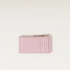 Alabaster Pink Matelassé Nappa Leather Envelope Wallet | Miu Miu