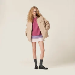 Alabaster/lilac/mauve Set Of 3 Jersey T-shirts | Miu Miu