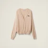 Albino White Cashmere And Silk Cardigan | Miu Miu