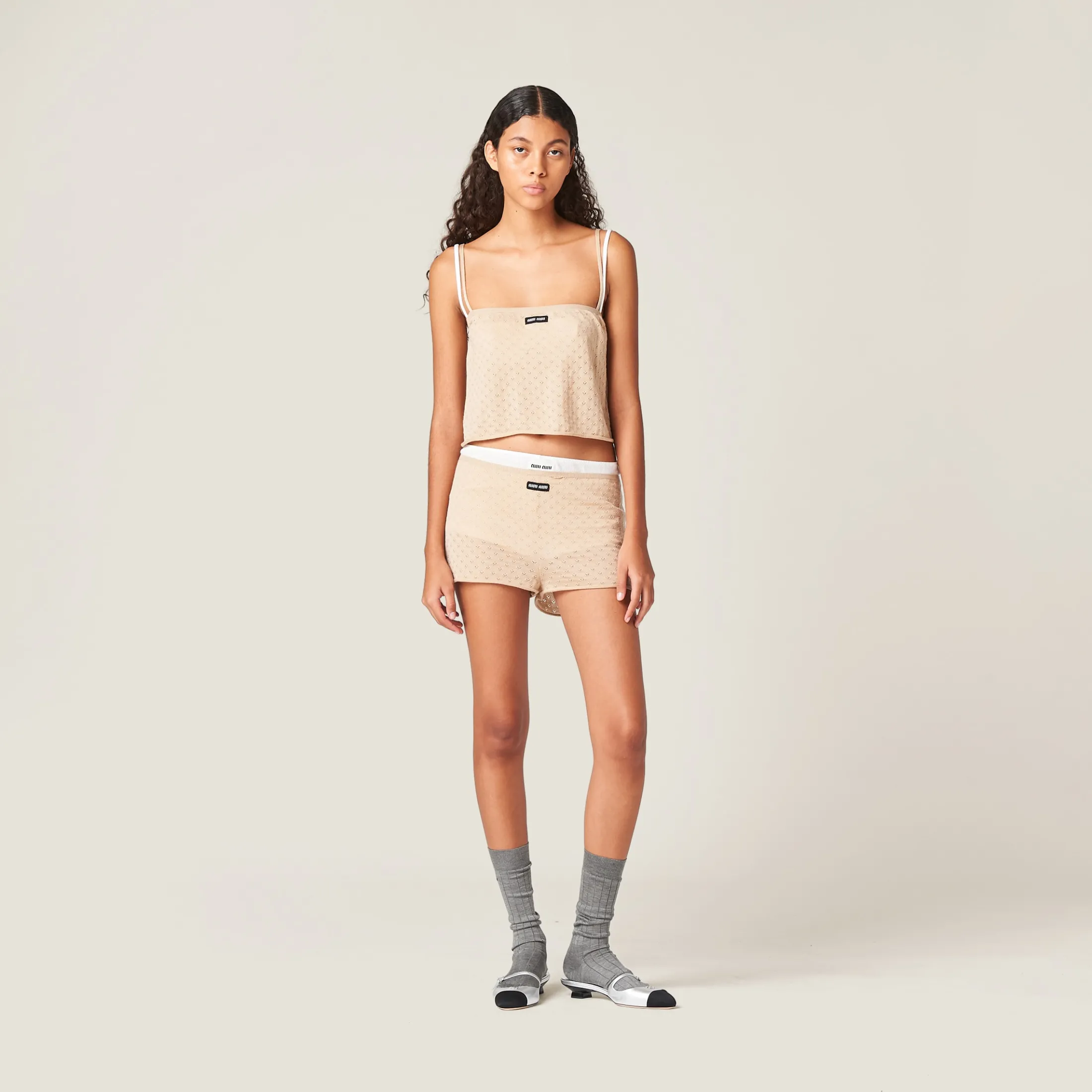 Albino White Cashmere And Silk Top | Miu Miu