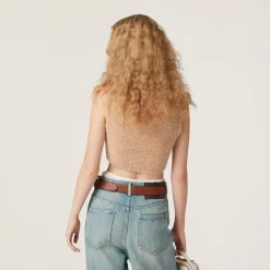 Albino White Cashmere And Silk Top | Miu Miu