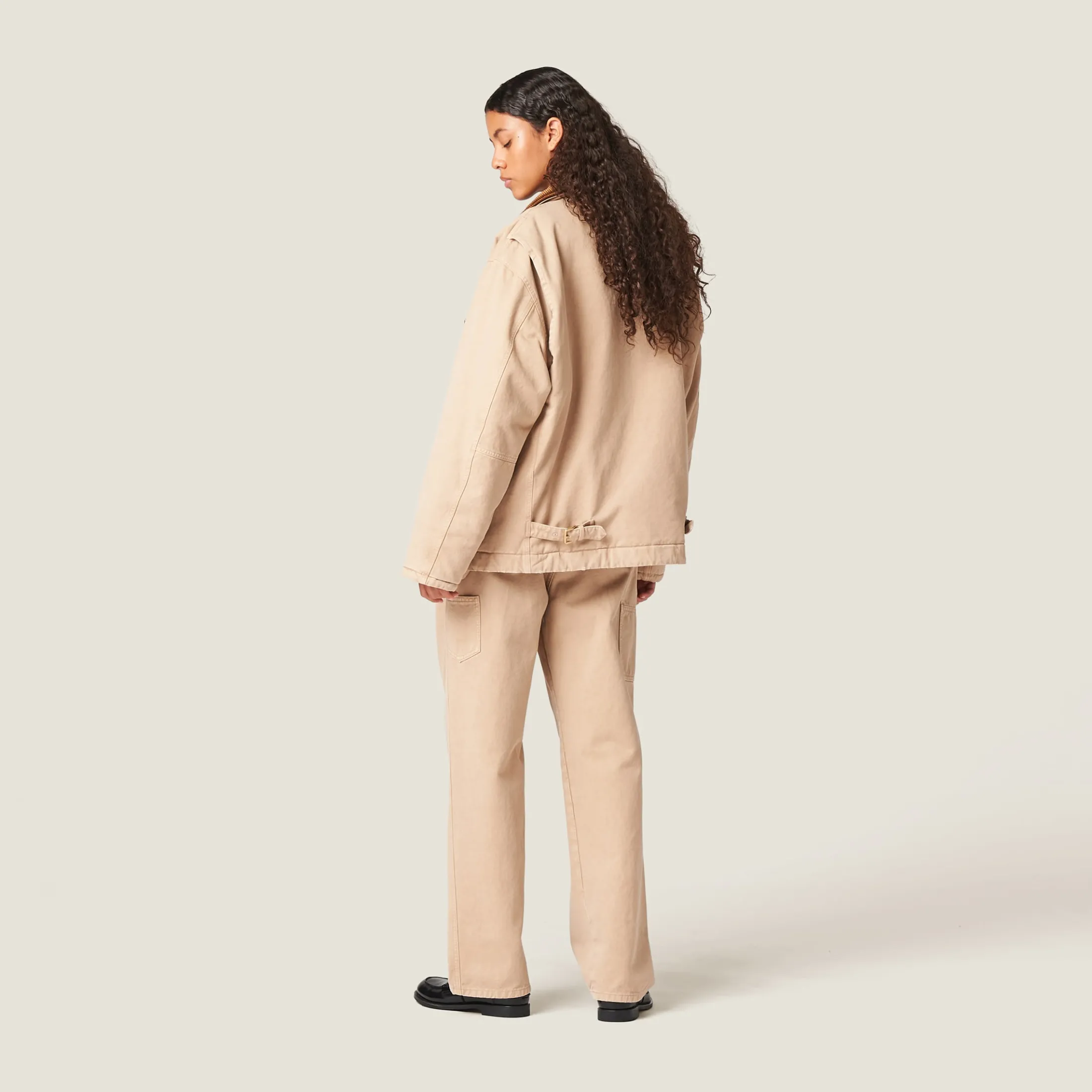 Albino White Garment-dyed Gabardine Pants | Miu Miu