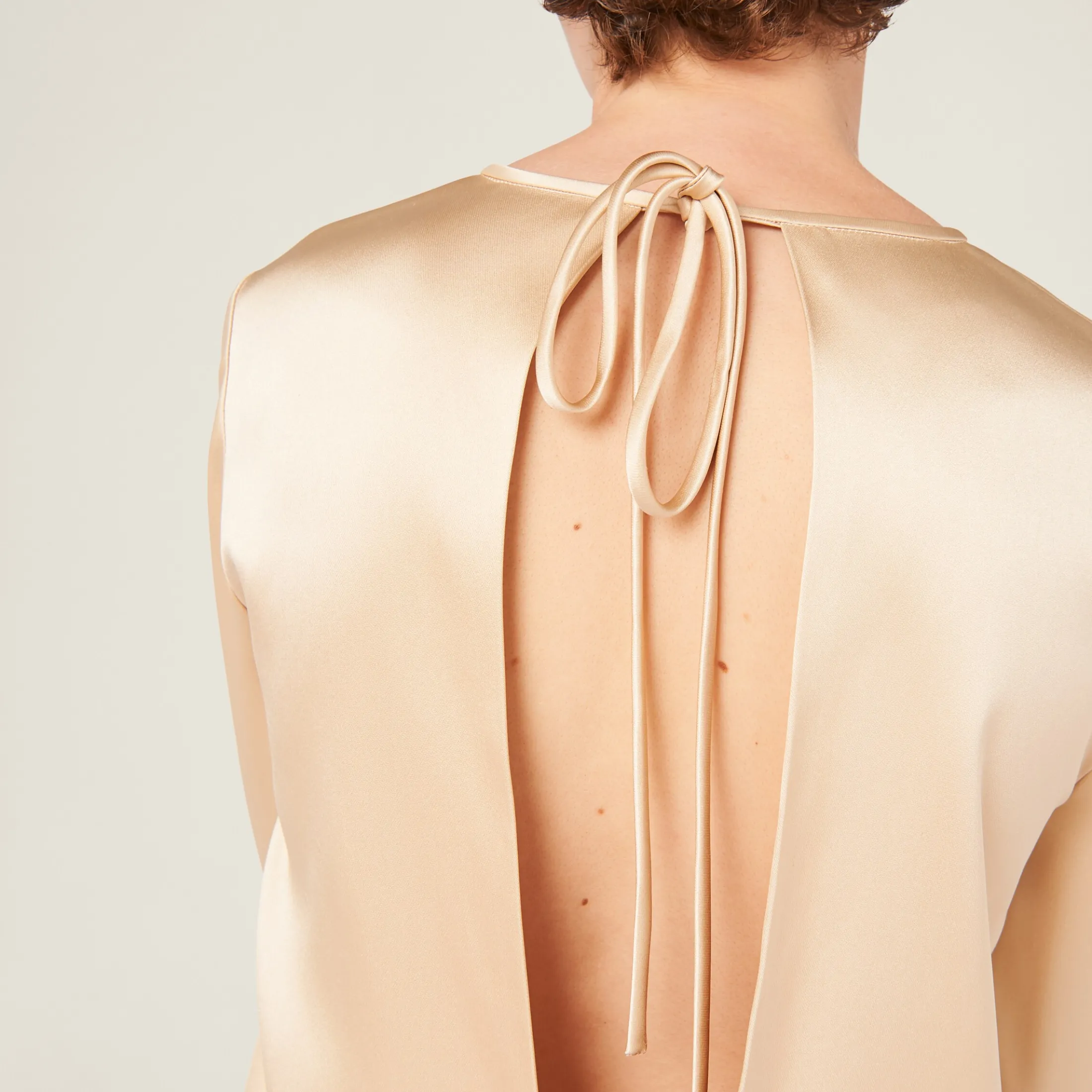 Albino White Satin Mini-dress | Miu Miu