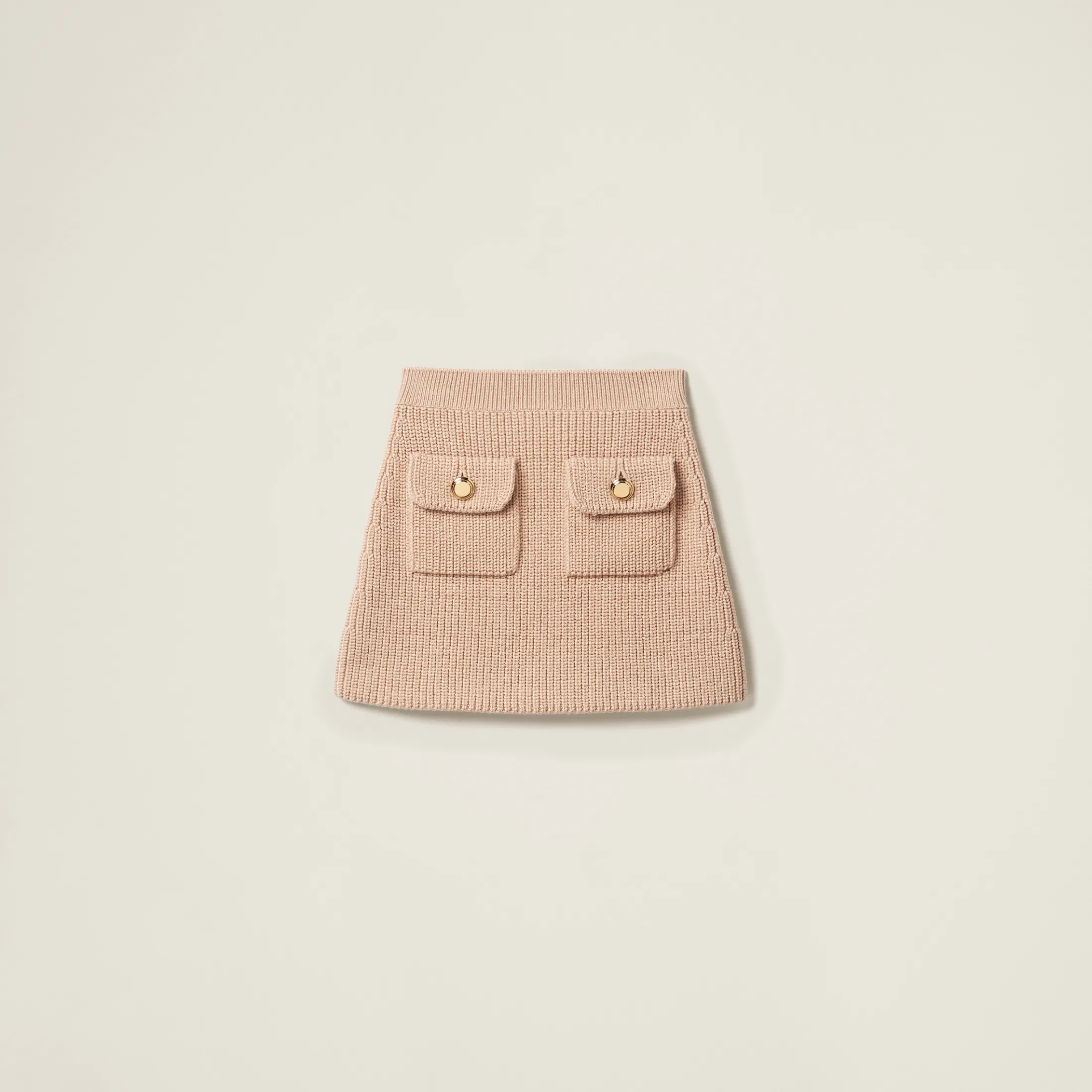 Albino White Wool Miniskirt | Miu Miu