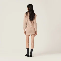 Albino White Wool Miniskirt | Miu Miu