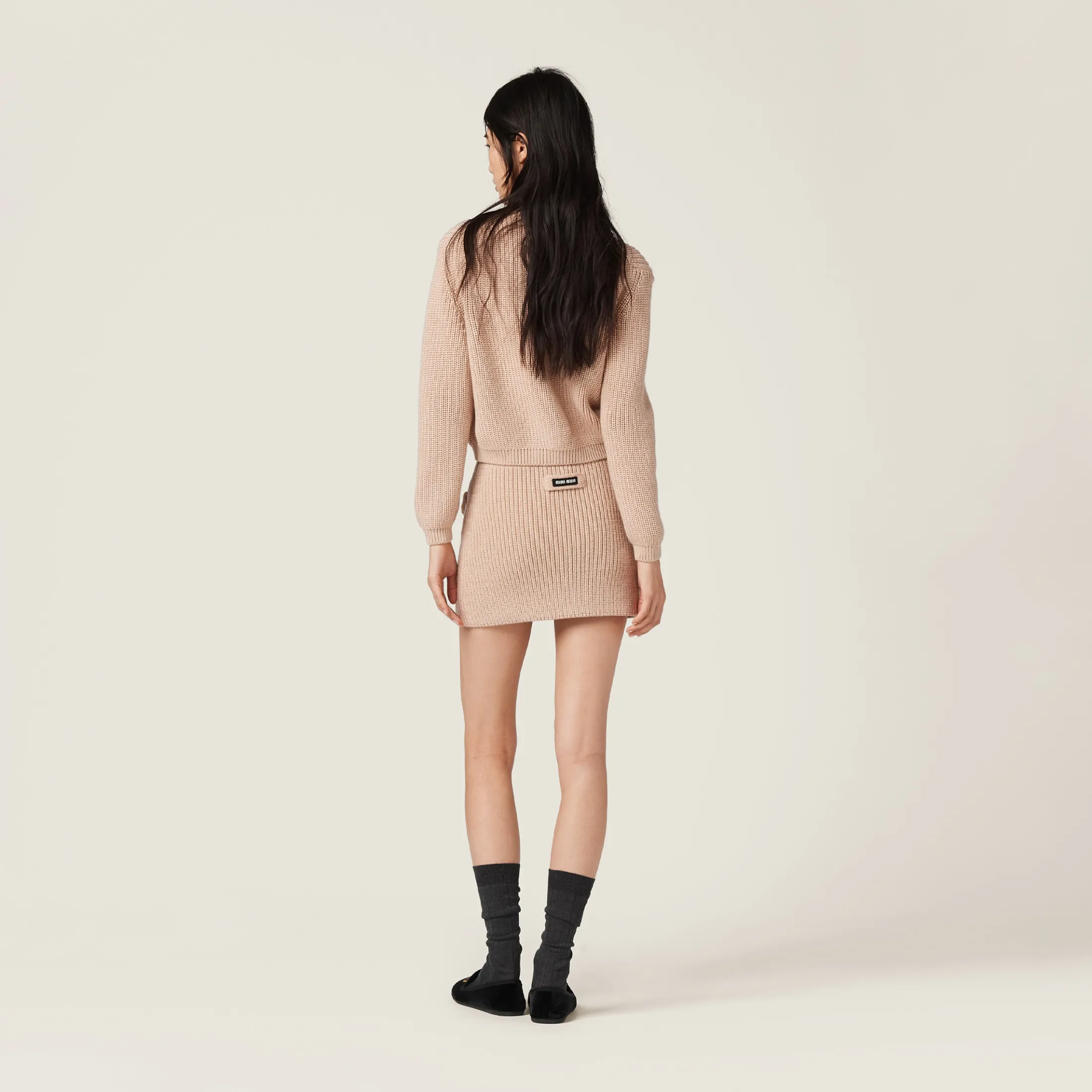 Albino White Wool Miniskirt | Miu Miu