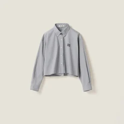 Aluminum Poplin Shirt | Miu Miu
