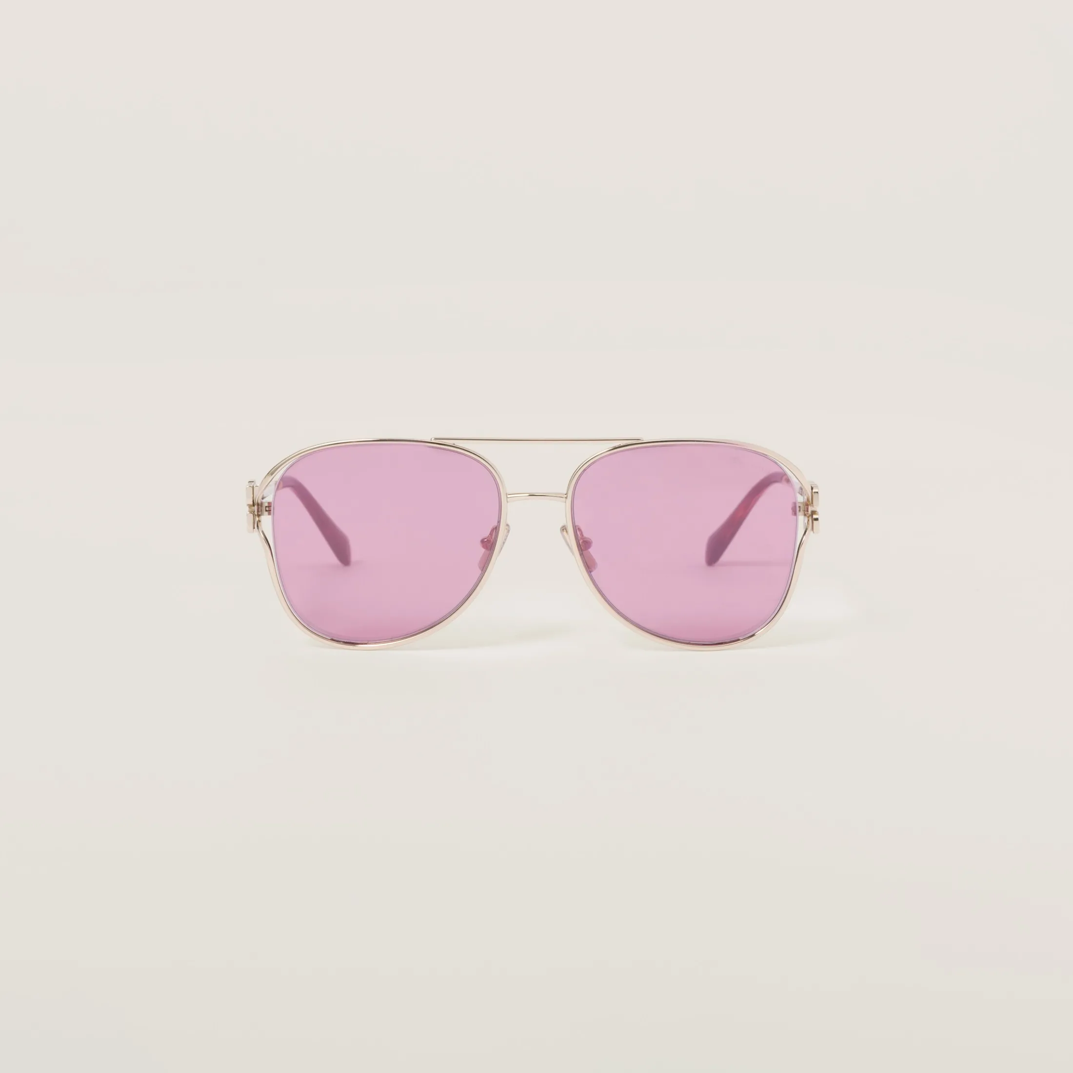 Amaranth Lenses Miu Miu Logo Sunglasses | Miu Miu