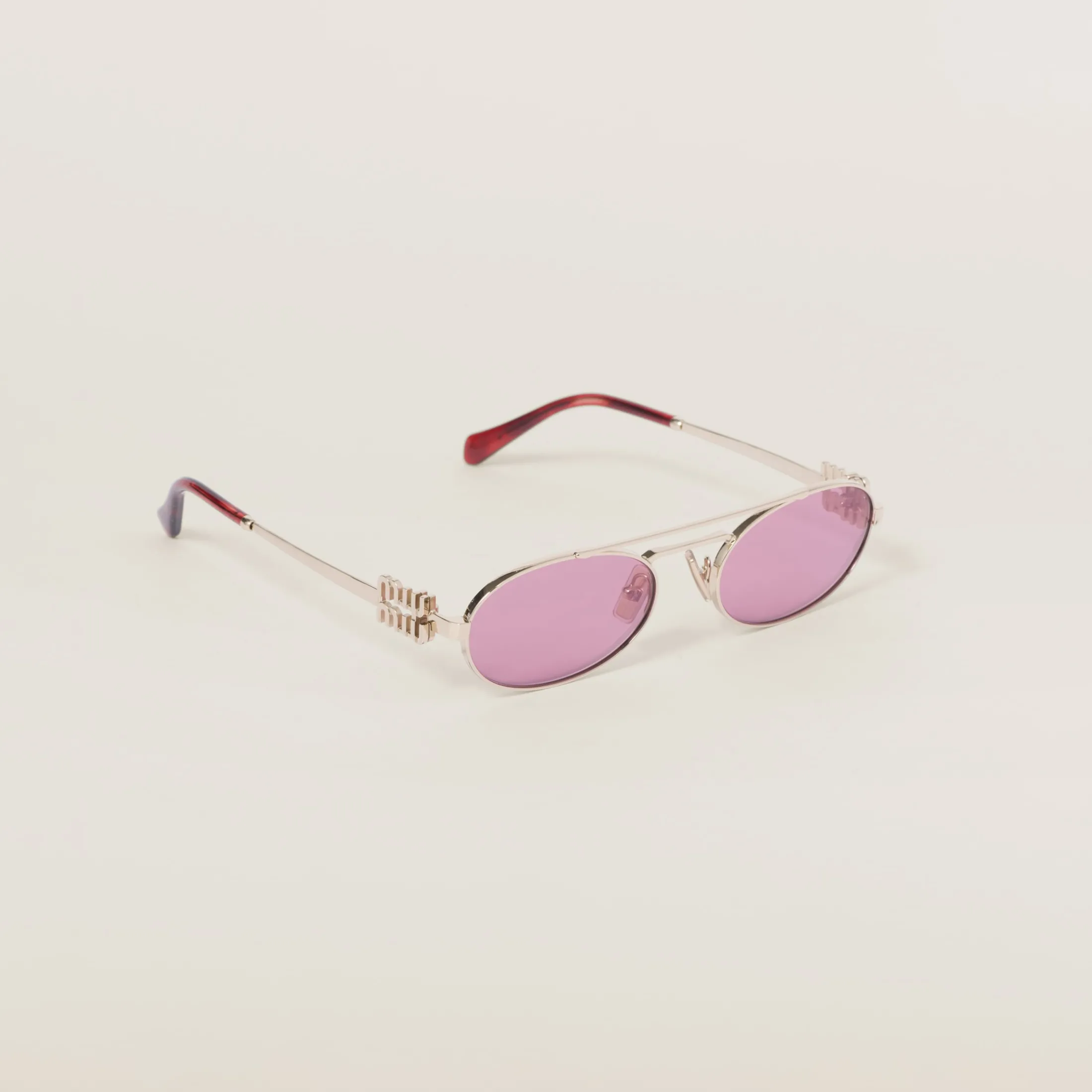 Amaranth Lenses Miu Miu Logo Sunglasses | Miu Miu