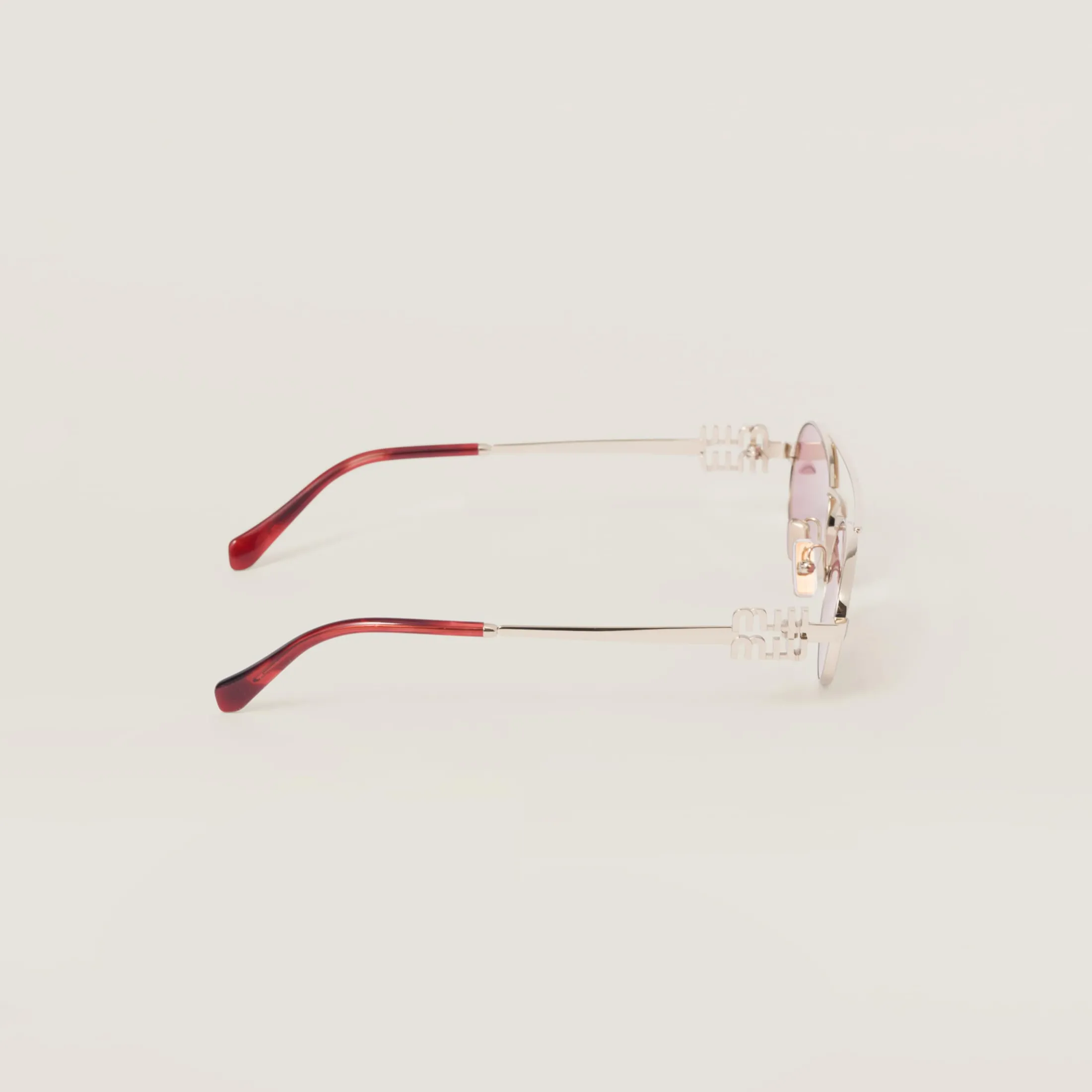 Amaranth Lenses Miu Miu Logo Sunglasses | Miu Miu