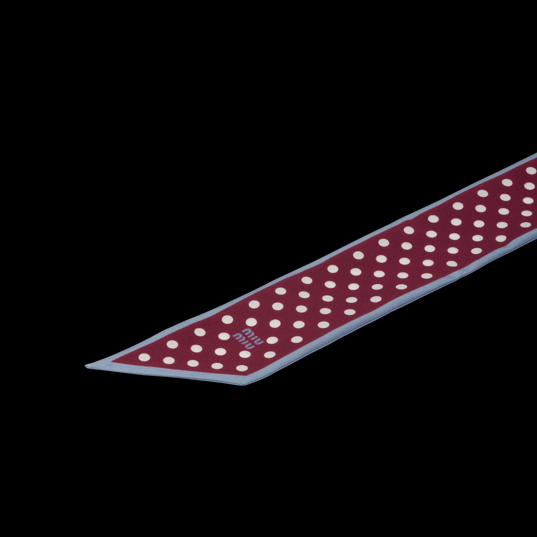Amaranth Red/cornflower Printed Twill Scarf | Miu Miu
