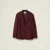 Amaranth Red/maize Yellow Single-breasted Mohair Jacket | Miu Miu