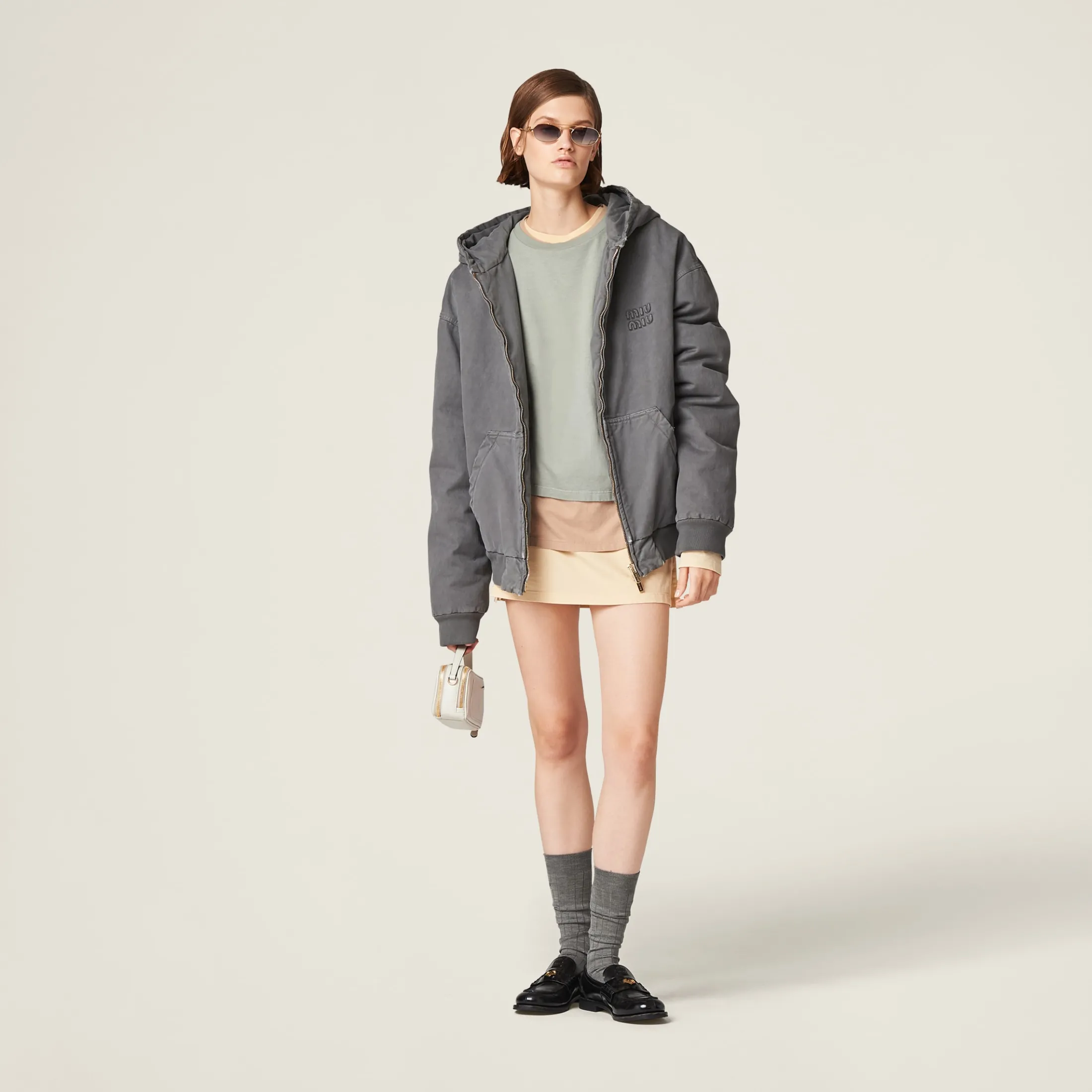 Apricot/cord/aluminum Set Of 3 Jersey T-shirts | Miu Miu