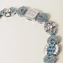 Aquamarine Metal Necklace With Crystals | Miu Miu