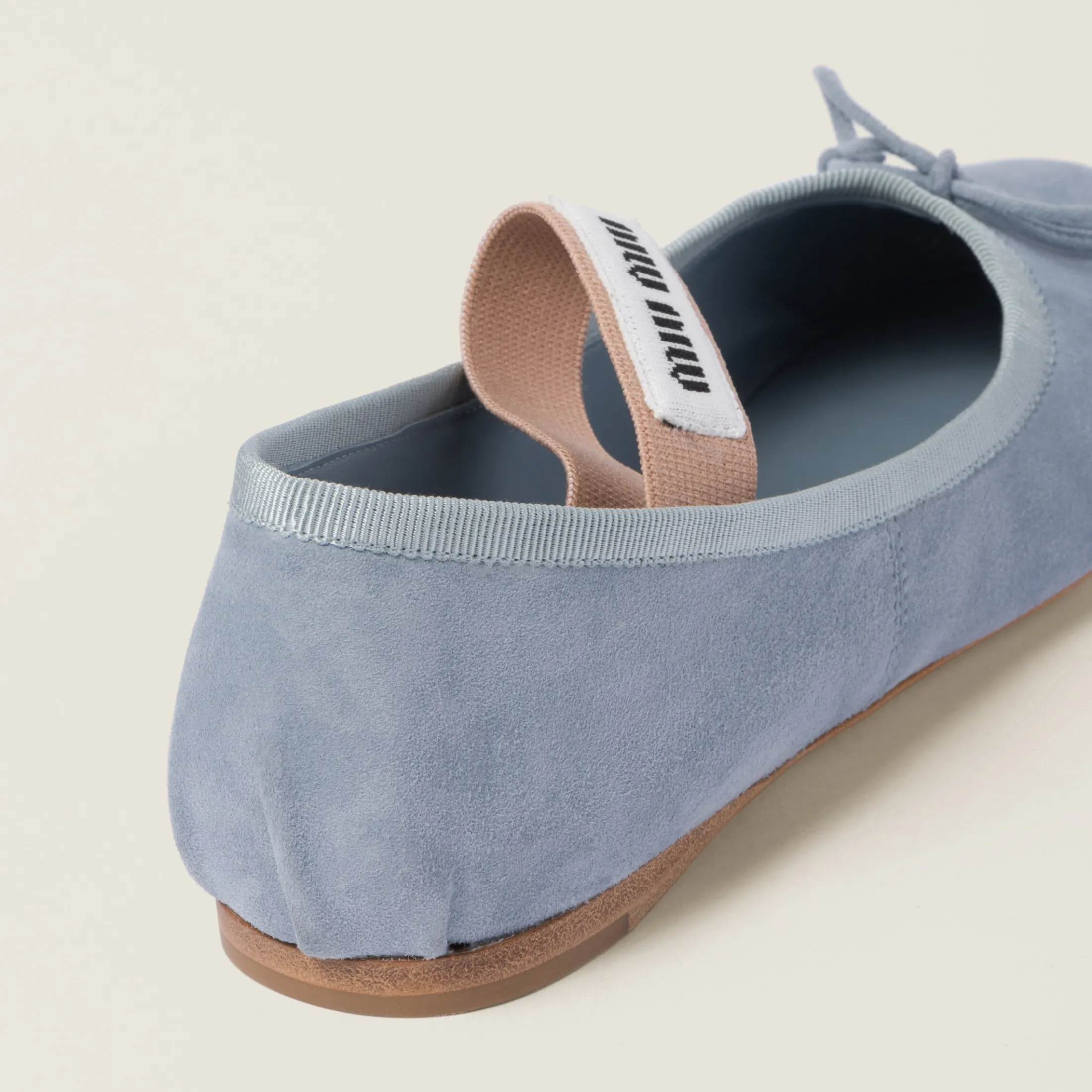 Astral Blue Suede Ballerinas | Miu Miu