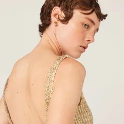Avory/gold Check Mini-dress | Miu Miu