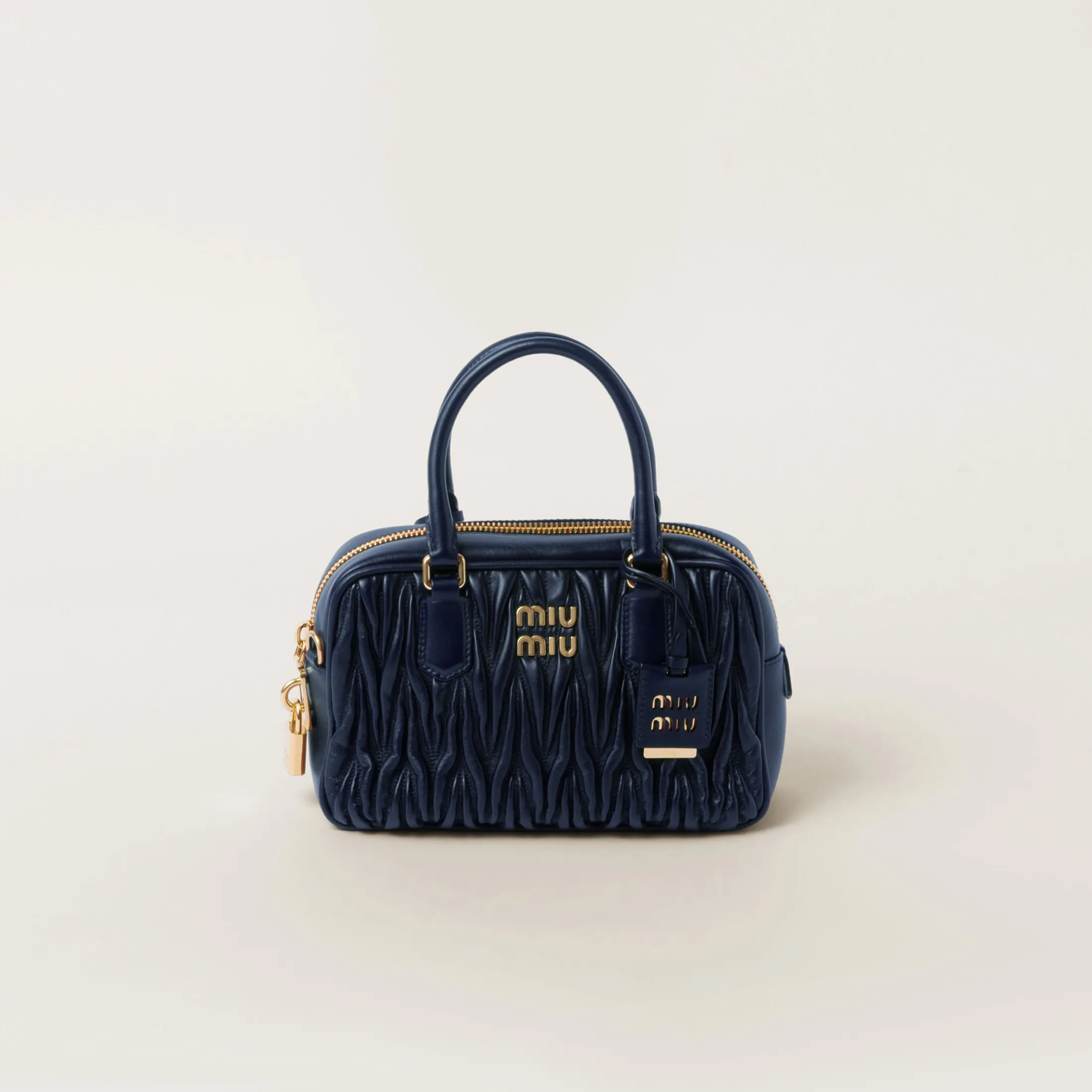 Baltic Blue Arcadie Matelassé Nappa Leather Bag | Miu Miu