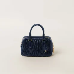 Baltic Blue Arcadie Matelassé Nappa Leather Bag | Miu Miu