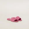 Begonia Pink Matelassé Nappa Leather Slides | Miu Miu