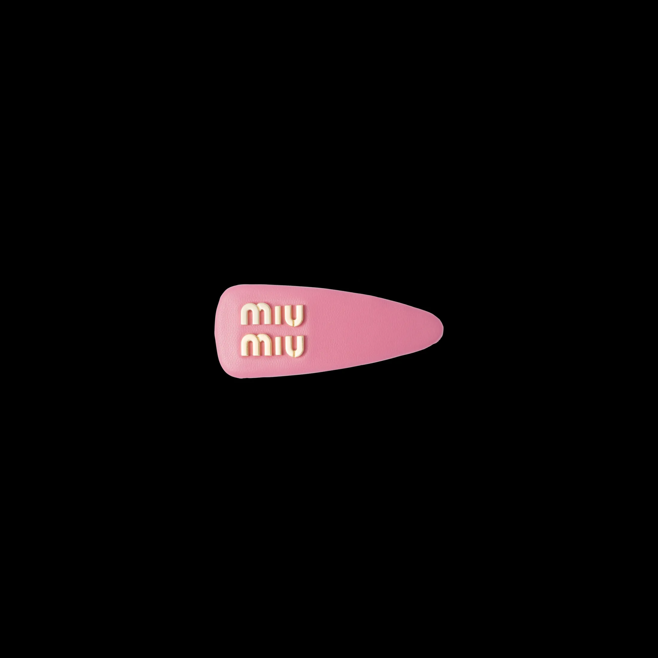 Begonia Pink Nappa Leather Hair Clip | Miu Miu