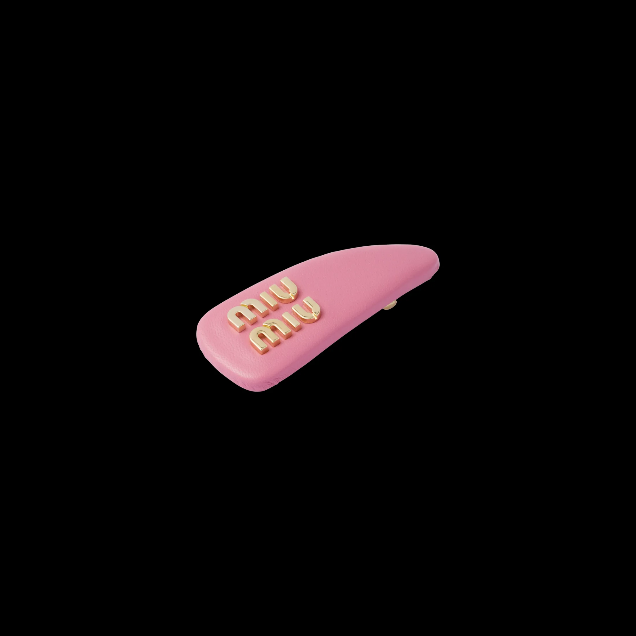 Begonia Pink Nappa Leather Hair Clip | Miu Miu