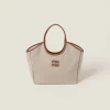 Beige/brandy Ivy Canvas Bag | Miu Miu