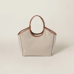 Beige/brandy Ivy Canvas Bag | Miu Miu