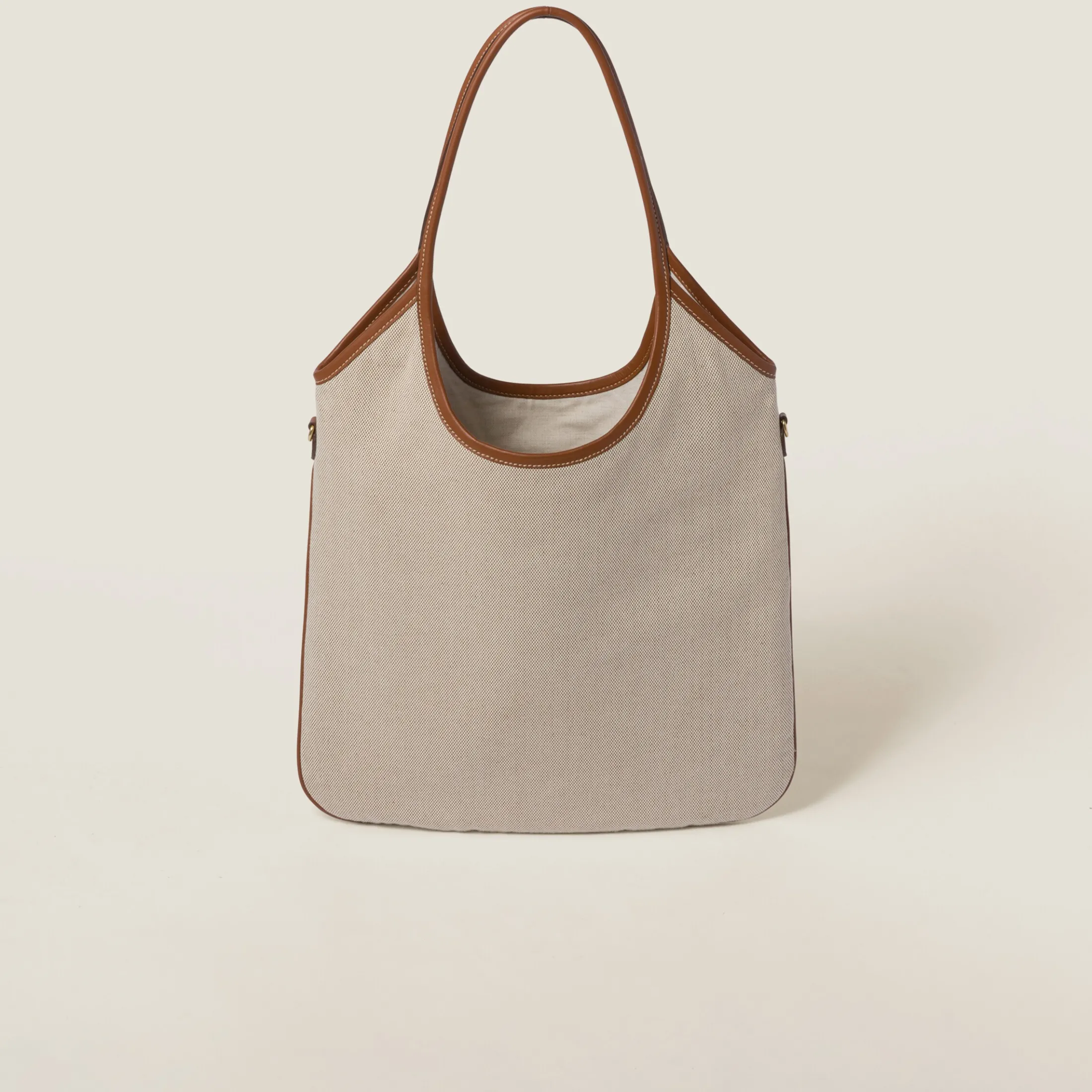 Beige/brandy Ivy Canvas Bag | Miu Miu