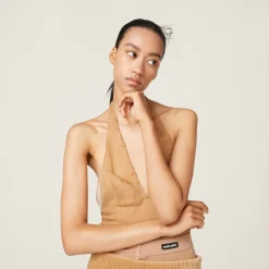 Biscuit Chiffon Top | Miu Miu