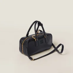 Black Arcadie Leather Bag | Miu Miu