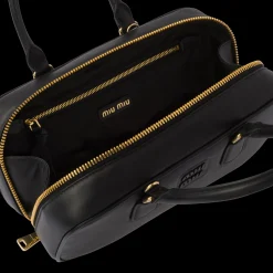 Black Arcadie Leather Bag | Miu Miu