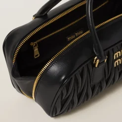 Black Arcadie Matelassé Nappa Leather Bag | Miu Miu