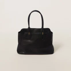 Black Aventure Nappa Leather Bag | Miu Miu