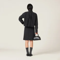 Black Black Denim Blouson Jacket | Miu Miu