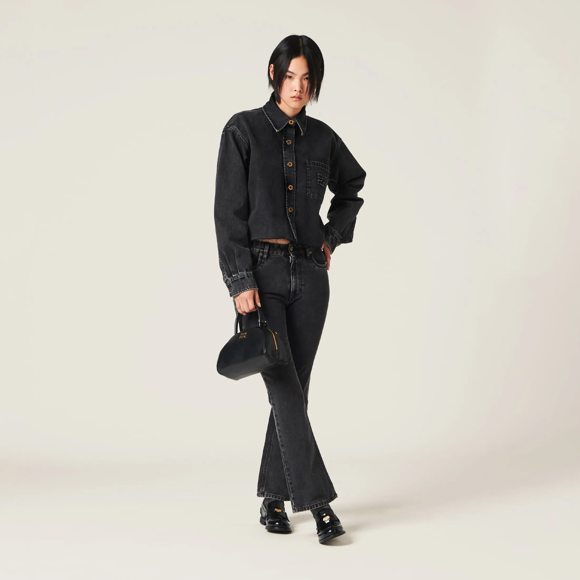 Black Black Denim Pants | Miu Miu