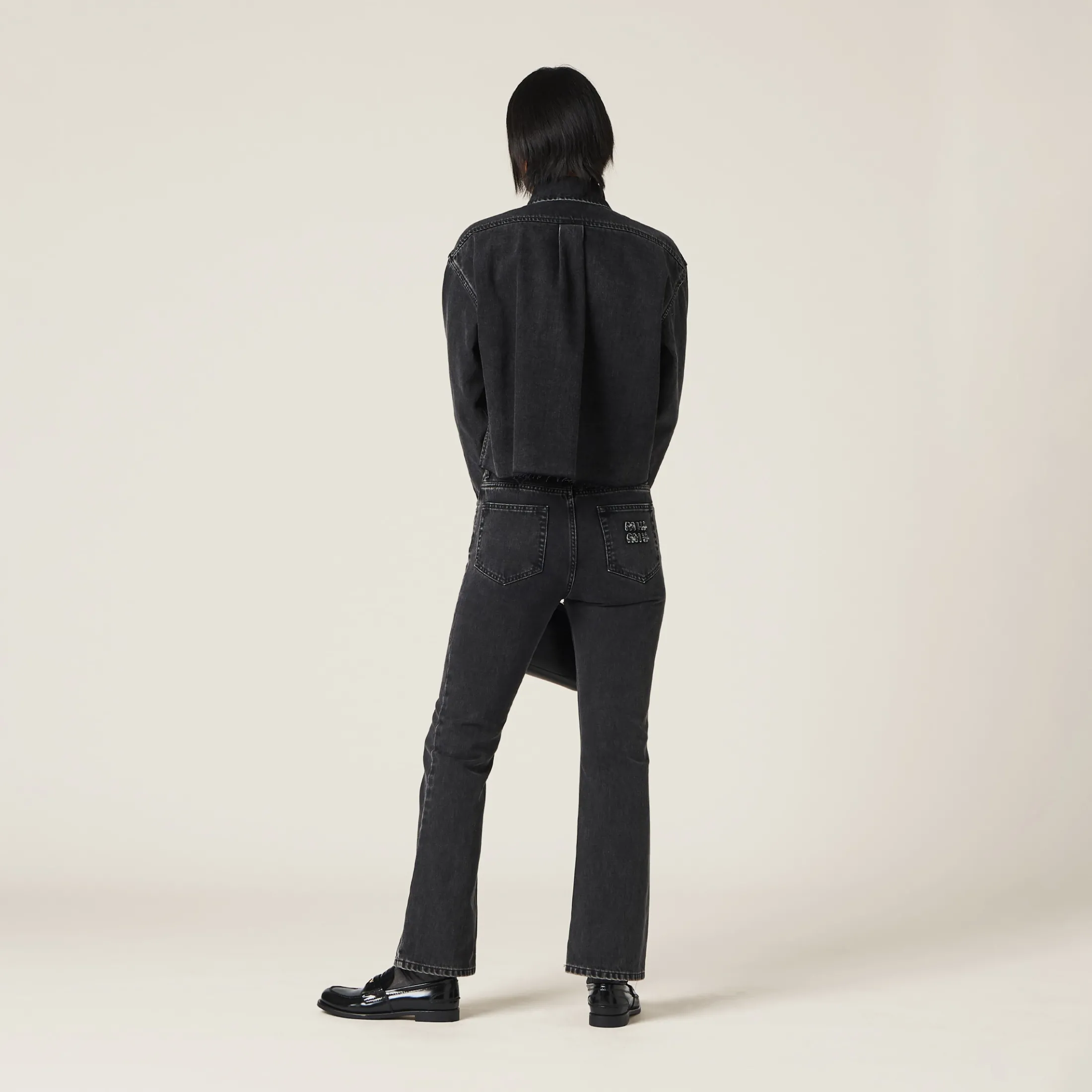 Black Black Denim Pants | Miu Miu