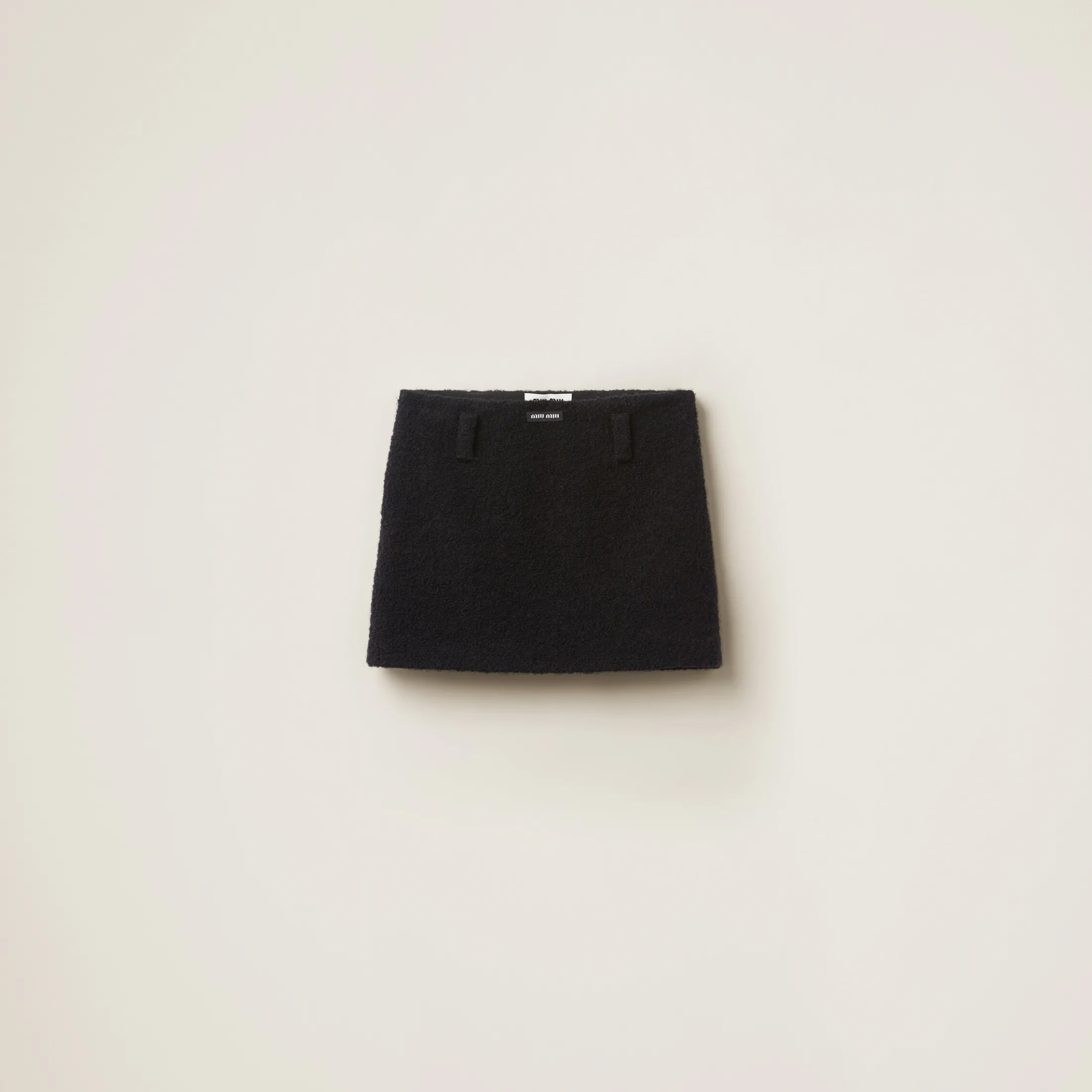 Black Bouclé Miniskirt | Miu Miu