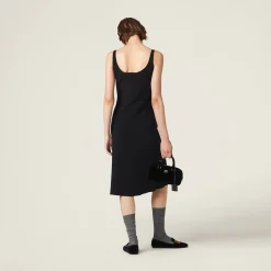 Black Cady Dress | Miu Miu