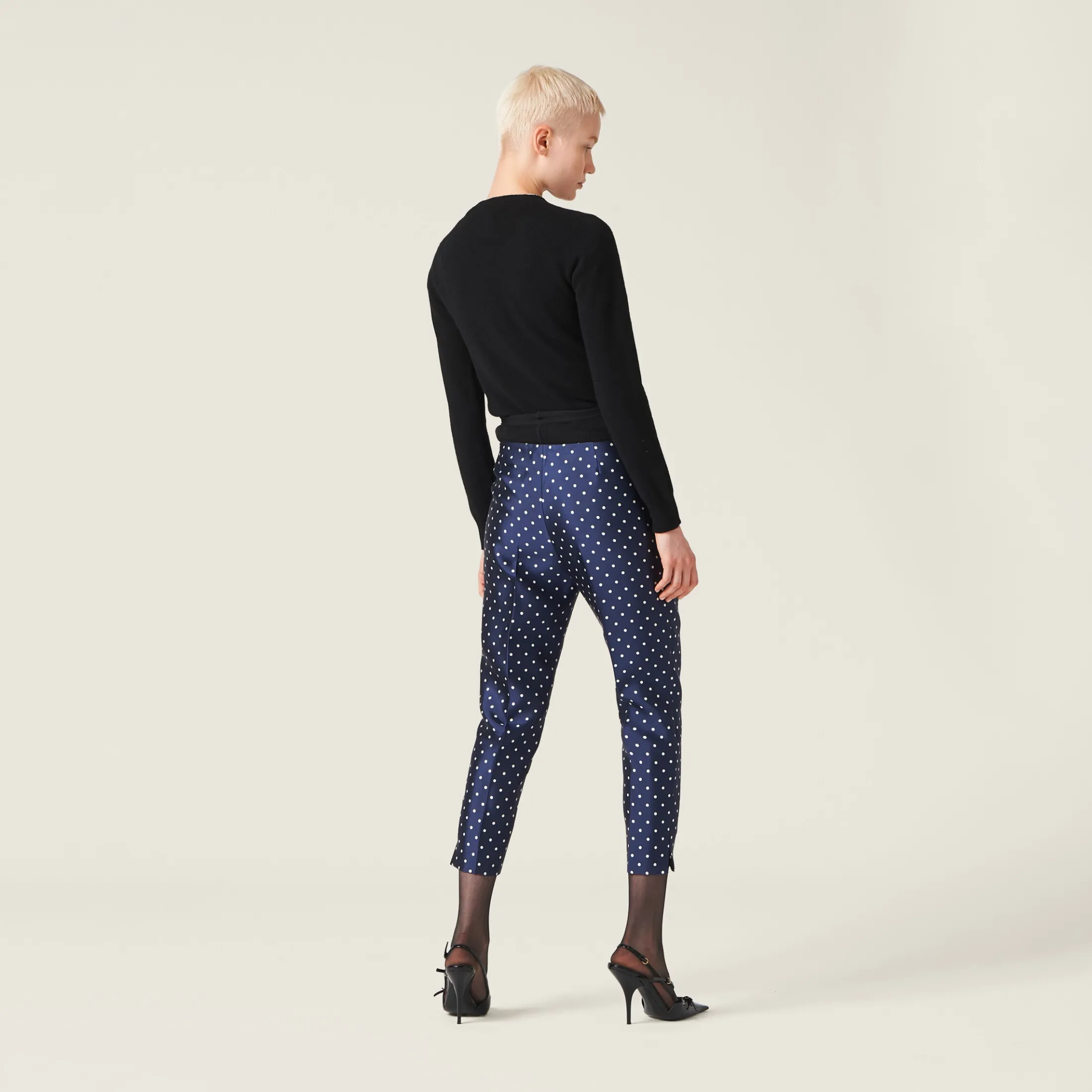Black Cashmere Knit Cardigan | Miu Miu