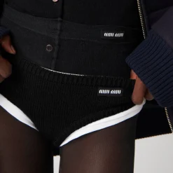 Black Cashmere Panties | Miu Miu