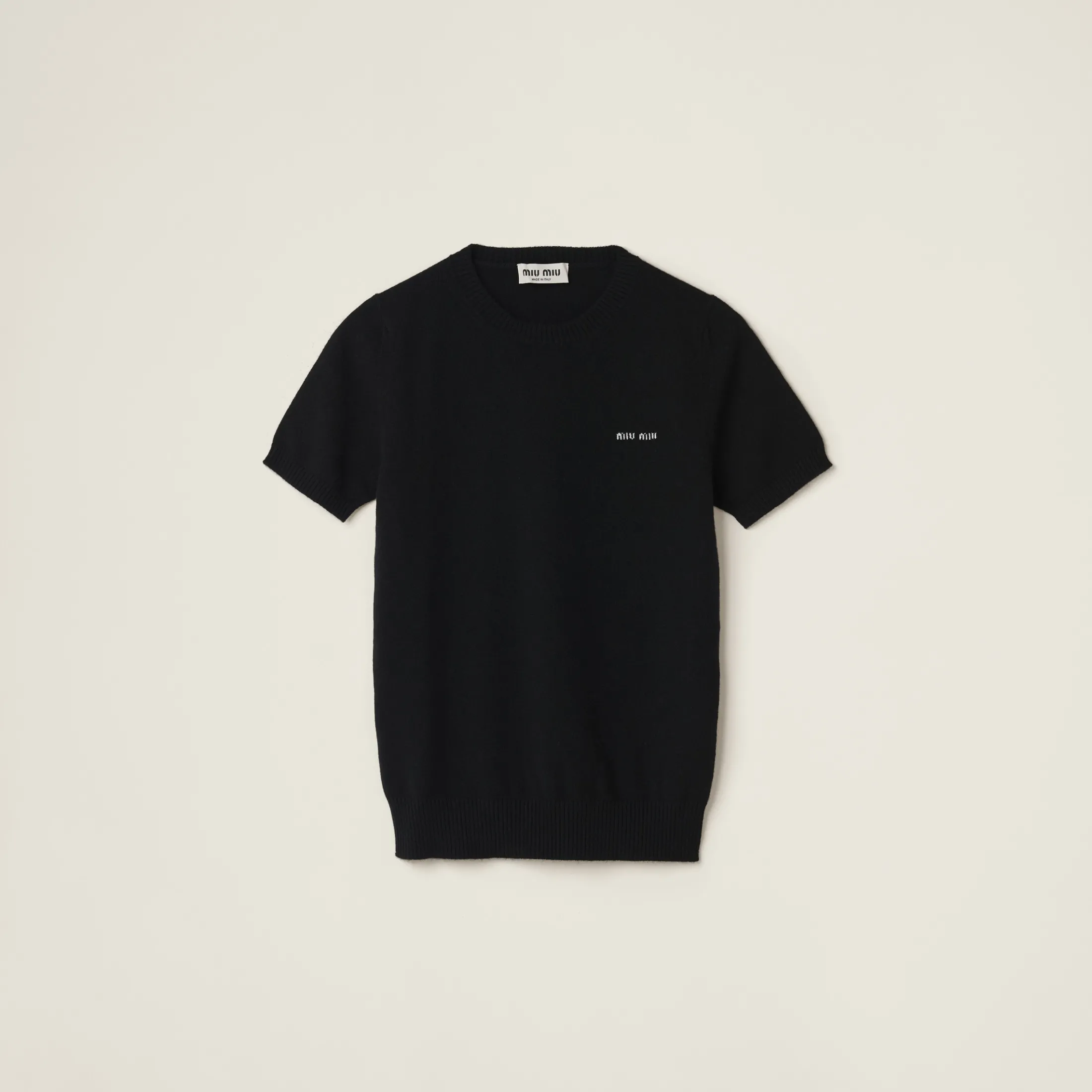 Black Cashmere Sweater | Miu Miu