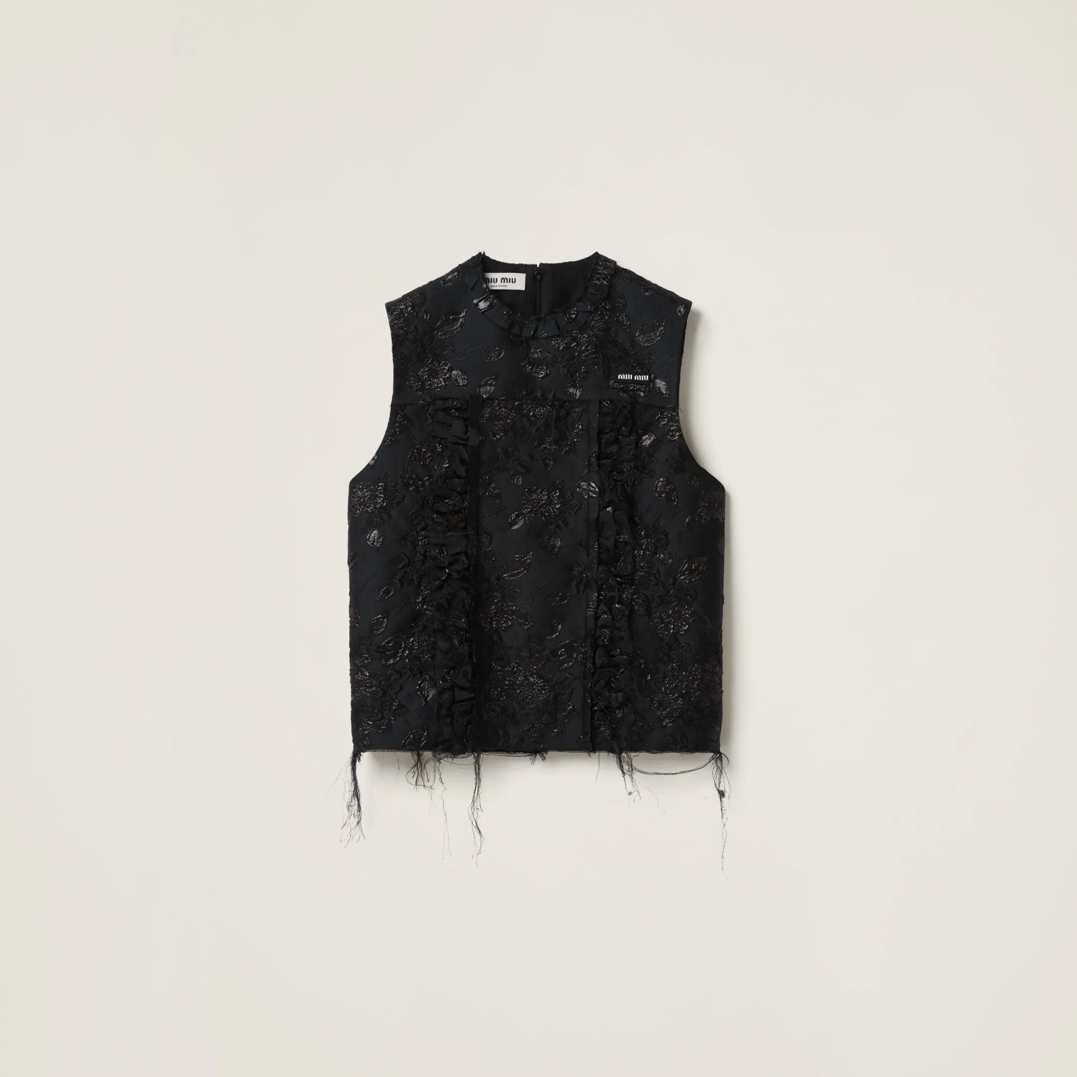 Black Cloquet Top | Miu Miu