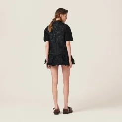 Black Cloquet Top | Miu Miu