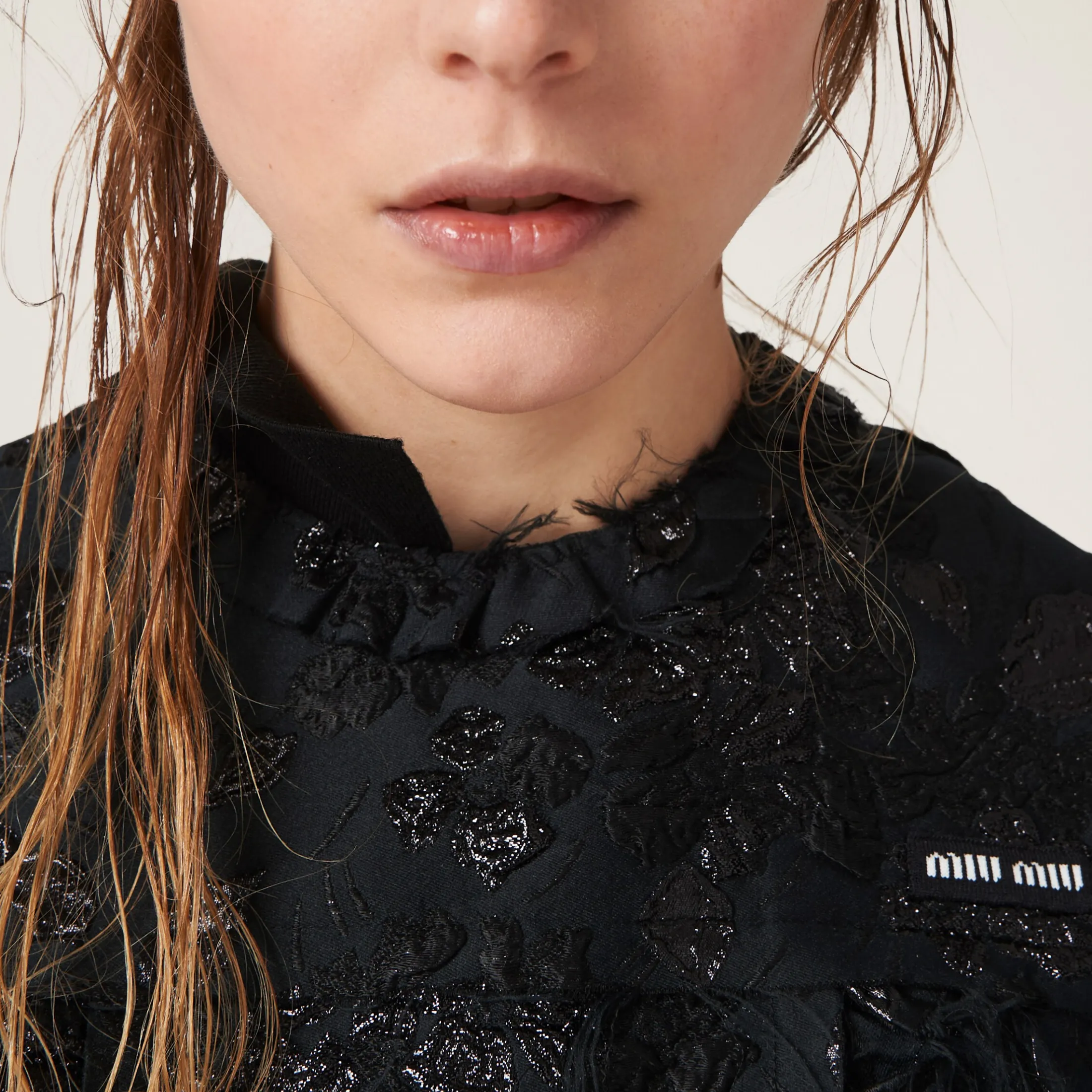 Black Cloquet Top | Miu Miu