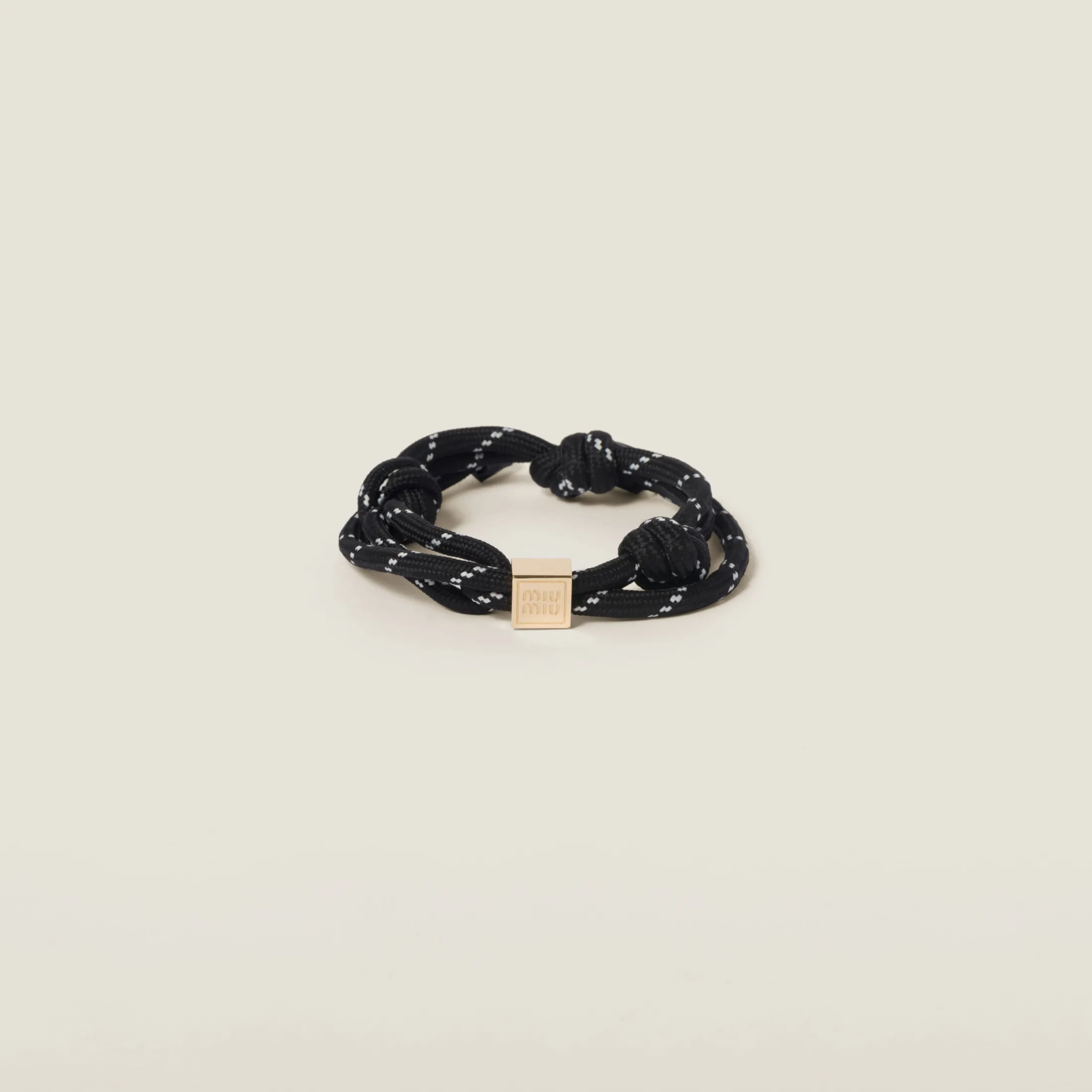 Black Cord And Nylon Bracelet | Miu Miu
