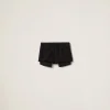 Black Cotton Shorts | Miu Miu