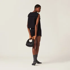 Black Cotton Shorts | Miu Miu