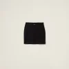 Black Cotton Skirt | Miu Miu